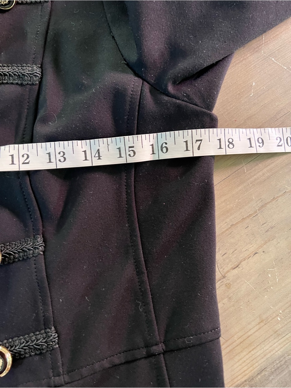 Joseph Ribkoff Black Ruffle Military-Button Bellboy Jacket Size 8 Black Ruffle - Picture 10 of 11